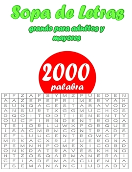 Paperback Sopa de letras grande para adultos y mayores: Ejercicios memoria, regalos para personas mayores [Spanish] Book