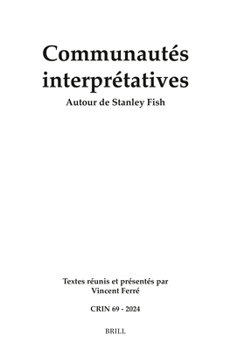 Paperback Communautés interprétatives [French] Book