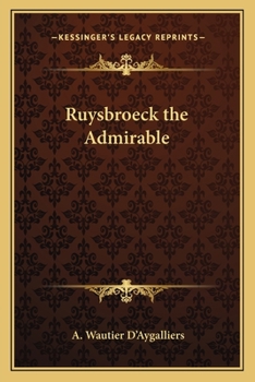 Paperback Ruysbroeck the Admirable Book