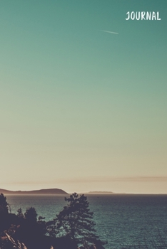 Journal: 105 Undated Blank Lined Pages : Paperback Journal : Gorgeous Retro Ocean Design : Men & Women