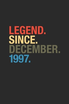 Legend Since December 1997: Graph Paper Journal (6" X 9" - 120 Pages/ 5 Squares per inch) for 22nd Birthday Gift Idea for Women And Men