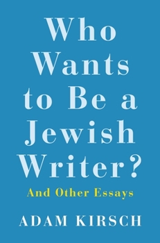 Hardcover Who Wants to Be a Jewish Writer?: And Other Essays Book
