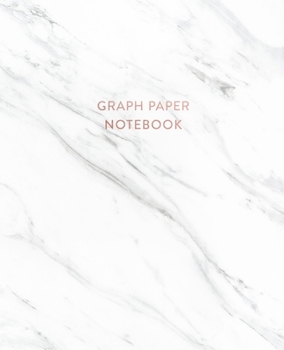 Paperback Graph Paper Notebook: Soft White Marble - 7.5 x 9.25 - 5 x 5 Squares per inch - 100 Quad Ruled Pages - Cute Graph Paper Composition Notebook Book