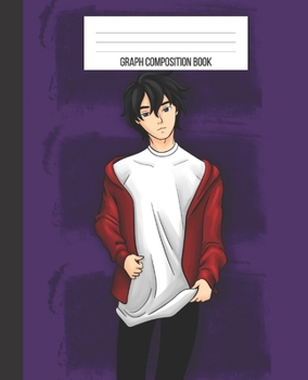 Paperback Graph Composition Book: Graph Paper Notebook Anime Art Boy Teenage Book