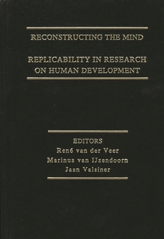 Hardcover Reconstructing the Mind: Replicability in Research on Human Development Book