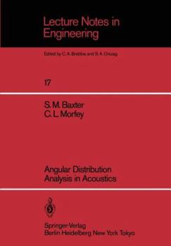 Paperback Angular Distribution Analysis in Acoustics Book