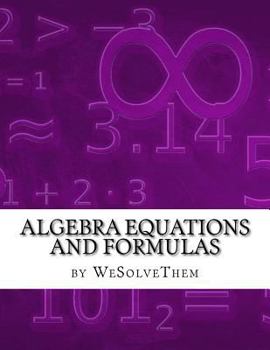 Paperback Algebra Equations and Formulas: Edition 1 Book