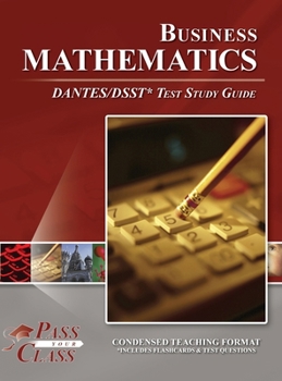 Hardcover Business Mathematics DANTES / DSST Test Study Guide Book