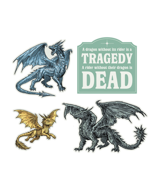 Rebecca Yarros's Fourth Wing: Dragons of Navarre Stickers - Sticker Set of 4