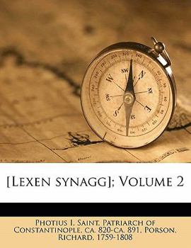 Paperback [Lexen Synagg]; Volume 2 [Greek, Ancient (To 1453)] Book