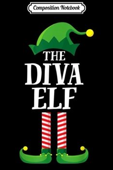 Paperback Composition Notebook: Diva Elf Matching Family Group Christmas Party Pajama Journal/Notebook Blank Lined Ruled 6x9 100 Pages Book
