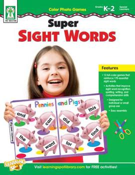 Paperback Color Photo Games: Super Sight Words, Grades K - 2 Book