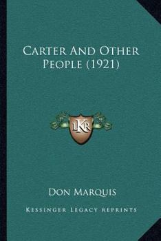 Paperback Carter And Other People (1921) Book