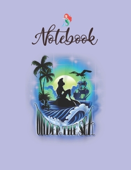 NoteBook: Disney The Little Mermaid Ariel Day Dreaming Graphic Notebook for Girls Teens Kids Journal College Ruled Blank Lined 110 Pages of 8.5x11 The Little Mermaid Secret Diary and Journals