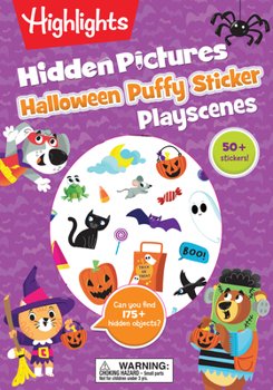 Paperback Halloween Hidden Pictures Puffy Sticker Playscenes: 50+ Stickers! Can You Find 175+ Hidden Objects? Book