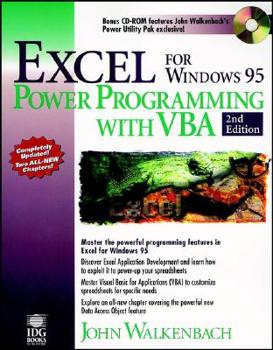 Paperback Excel for Windows? 95 Power Programming with VBA Book