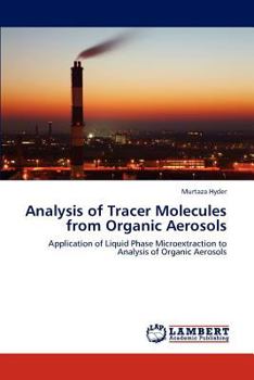Paperback Analysis of Tracer Molecules from Organic Aerosols Book