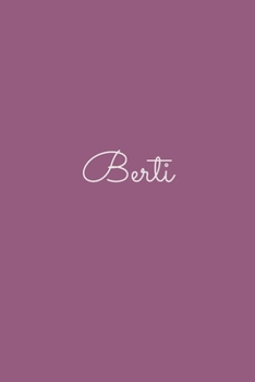 Berti: notebook with the name on the cover, elegant, discreet, official notebook for notes, dot grid notebook,