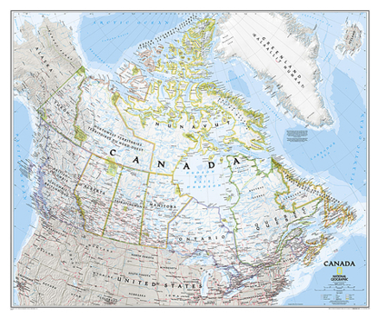 Unbound National Geographic Canada Wall Map - Classic - Laminated (38 X 32 In) Book