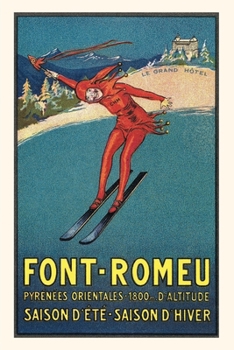 Paperback Vintage Journal Font-Romeu Ski Poster Book