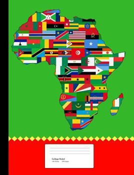 Paperback Africa Composition Book: Country Flags Notebook College Rule Book