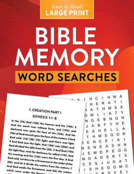 Paperback Bible Memory Word Searches Large Print Book
