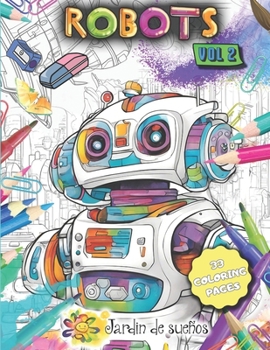 Paperback Robots (vol 2): Coloring book for kids Book