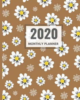 2020 planner weekly and monthly Calendar: Daily Agenda and Organizer with Inspirational Simple Dated Week and Month and goal tracker with Notes Pages, ... Cute flowers watercolor cover design)
