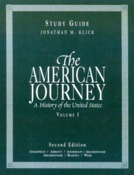 Paperback The American Journey Volume 1 Study Guide: A History of the United States Book