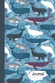 Journal: Narwhal & Humpback Whale Diary with Blank Lined Notebook Paper
