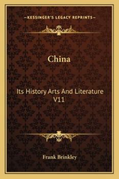 Paperback China: Its History Arts And Literature V11 Book