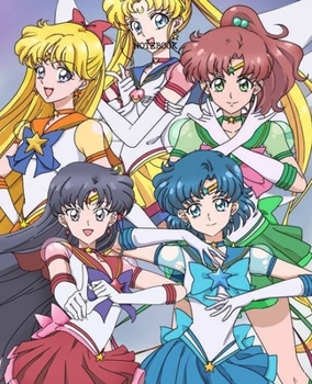 Notebook: Sailor Moon Anime Soft Glossy Cover College Ruled Pages Book 7.5 x 9.25 Inches 110 Pages