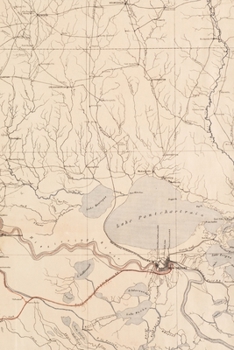 1863 Map of a Part of Louisiana and Mississippi - a Poetose Notebook / Journal / Diary (50 Pages/25 Sheets)