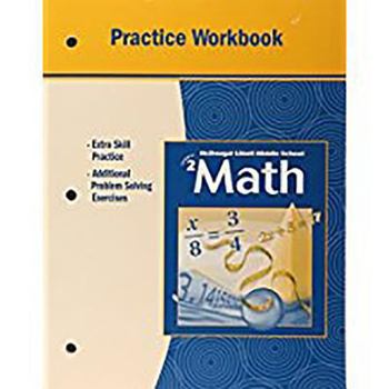 Paperback McDougal Littell Middle School Math, Course 2: Practice Workbook, Student Edition Book