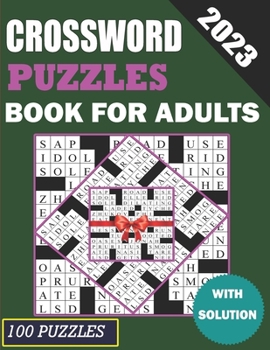 Paperback 2023 Crossword Puzzes Book For Adults With Solution Book