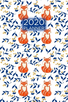 Paperback Fox Planner: 2020: Organizer and notebook: Nordic pattern design Book