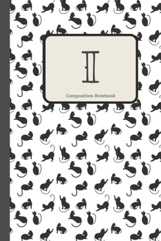 I: Cute Cats Initial Monogram Letter I Pretty Personalized Lined Journal & Diary for Writing & Note Taking for Girls and Women Cat Lover(6 x 9) 110 Pages