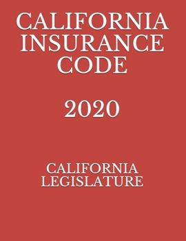 Paperback California Insurance Code 2020 Book