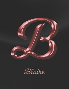 Blaire: 1 Year Weekly Planner with Note Pages (12 Months) | Black Marble Rose Gold Pink Effect Letter B | 2020 - 2021 | Week Planning | Monthly ... | Plan Each Day, Set Goals & Get Stuff Done