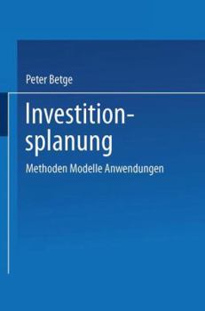 Paperback Investitionsplanung: Methoden -- Modelle -- Anwendungen [German] Book