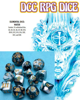 Hardcover DCC RPG Dice Set Elemental Dice: Water Book