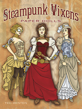 Paperback Steampunk Vixens Paper Dolls Book