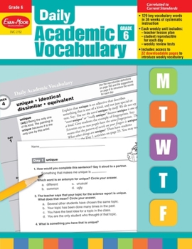 Paperback Daily Academic Vocabulary, Grade 6 Teacher Edition Book