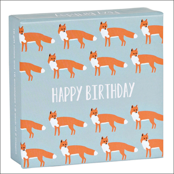 Cards Foxy Birthday Mini Fliptop Notecard Box Book