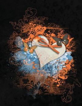 Paperback Floral Butterfly Heart Notebook: 8.5 X 11 202 College Ruled Pages Book