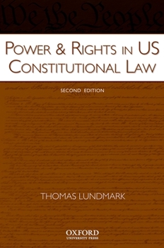 Paperback Power & Rights in US Constitutional Law Book