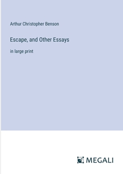 Paperback Escape, and Other Essays: in large print Book
