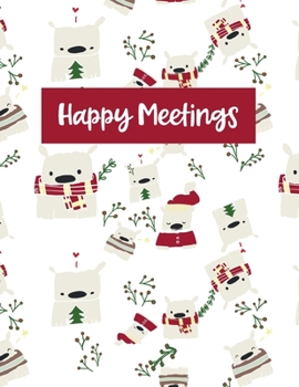 Paperback Christmas Happy Meetings White: Notebook, lined journal [Italian] Book