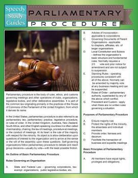 Paperback Parliamentary Procedure Book