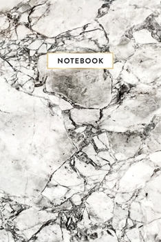 Paperback Notebook: Grey Marble - Notizbuch in moderner Marmor Optik - ca. DIN A5 (6x9''), kariert, 108 Seiten, Grauer Marmor - f?r Notize Book